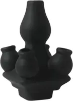 Heinen Delfts Blauw modulaire vaas keramiek top 9x9x15cm zwart kopen?