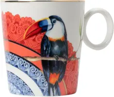 Heinen Delfts Blauw mok keramiek mandala toekan 8.5x9.5cm delfts blauw  kopen?