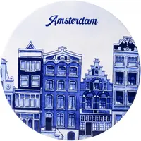 Heinen Delfts Blauw onderzetter keramiek amsterdam 18x1cm delfts blauw  kopen?
