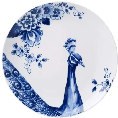 Heinen Delfts Blauw ontbijtbord keramiek paauw 19x2cm delfts blauw 