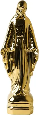 Heinen Delfts Blauw ornament keramiek madonna 7x10x30cm goud