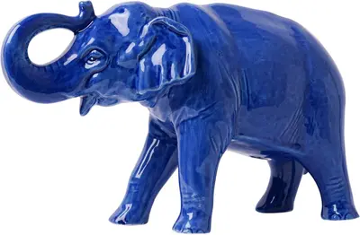 Heinen Delfts Blauw ornament keramiek olifant 18x6x12cm delfts blauw