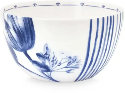 Heinen Delfts Blauw saladeschaal keramiek tulp 18x10cm delfts blauw 