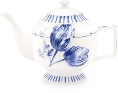 Heinen Delfts Blauw theepot keramiek tulp 26.5x15x17.5cm delfts blauw 
