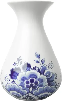 Heinen Delfts Blauw vaas keramiek bloem 14.5x9.5cm delfts blauw