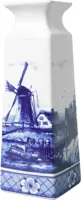 Heinen Delfts Blauw vaas keramiek landschap 5.5x5.5x16cm delfts blauw kopen?