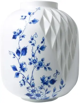 Heinen Delfts Blauw vaas keramiek vouw 21x25cm delfts blauw