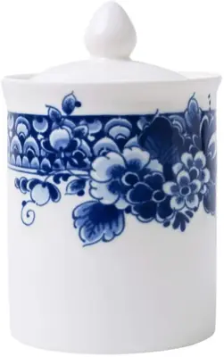 Heinen Delfts Blauw voorraadpot keramiek paauw 7x11cm delfts blauw 