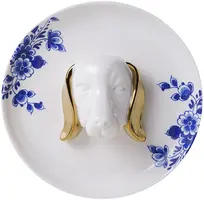 Heinen Delfts Blauw wandbord keramiek hond 20.5cm delfts blauw  kopen?