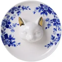 Heinen Delfts Blauw wandbord keramiek kat 20.5cm delfts blauw  kopen?