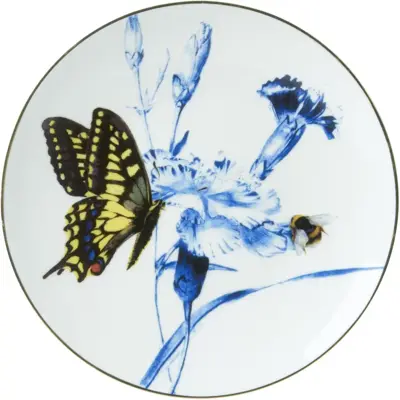 Heinen Delfts Blauw wandbord keramiek koninginnepage 16cm delfts blauw 