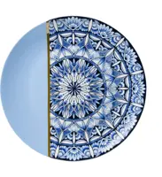 Heinen Delfts Blauw wandbord keramiek mandala blauw 31cm delfts blauw  kopen?