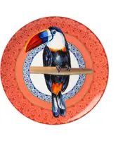 Heinen Delfts Blauw wandbord keramiek mandala toekan 26.5cm delfts blauw  kopen?