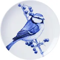 Heinen Delfts Blauw wandbord keramiek pimpelmees 20.5cm delfts blauw  kopen?