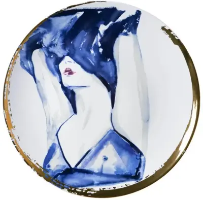 Heinen Delfts Blauw wandbord keramiek victoria verbaan undress me 31cm delfts blauw 