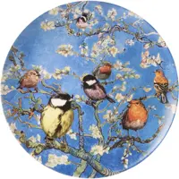 Heinen Delfts Blauw wandbord keramiek vogels van van gogh 31cm delfts blauw  kopen?