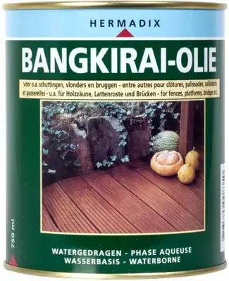 Hermadix bangkirai-olie mat 750 ml natuurlijk/naturel