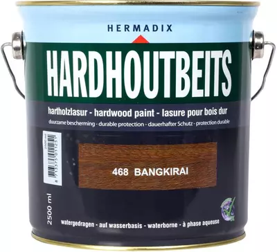 Hermadix hardhoutbeits zijdeglans 2500 ml bangkirai (468)