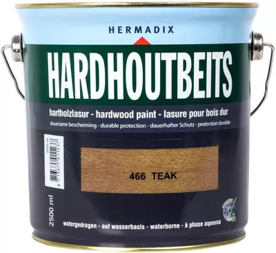 Hermadix hardhoutbeits zijdeglans 2500 ml teak (466)