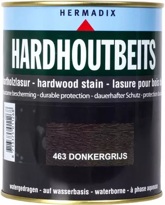 Hermadix hardhoutbeits zijdeglans 750 ml donker grijs (463)