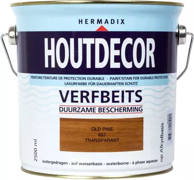 Hermadix houtdecor zijdeglans 2500 ml old - pine (657) transparant