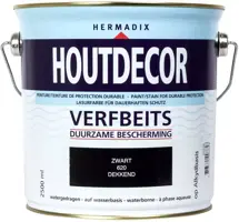 Hermadix houtdecor zijdeglans 2500 ml zwart (620) dekkend