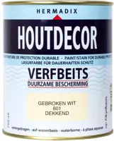 Hermadix houtdecor zijdeglans 750 ml gebroken wit (601) dekkend kopen?