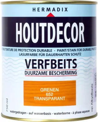  Hermadix houtdecor zijdeglans 750 ml grenen (652) transparant