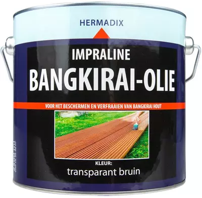 Hermadix impraline mat 2500 ml bangkirai-olie bruin transparant