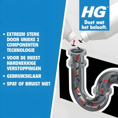 Hg duo ontstopper 2x 0.5l - afbeelding 3