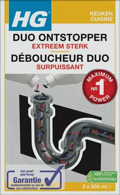 Hg duo ontstopper 2x 0.5l - afbeelding 1