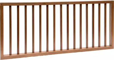 Hillhout hek met rechte spijlen 180x80 cm - afbeelding 2
