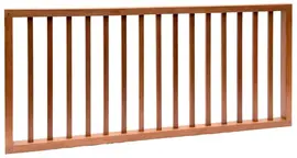 Hillhout hek met rechte spijlen 180x80 cm - afbeelding 1