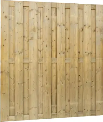 Hillhout Jumbo schutting 15-planks 180x200cm recht verticaal geïmpregneerd