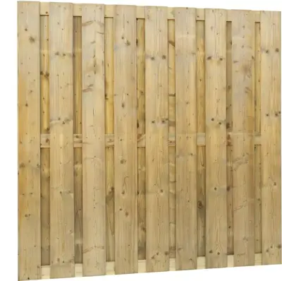 Hillhout Jumbo schutting 17-planks 180x180cm recht geïmpregneerd