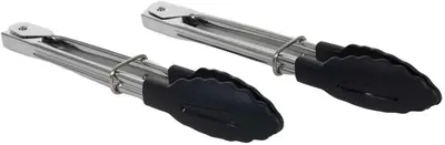 HIT trading Keuken tang 18 cm rvs mini zwart