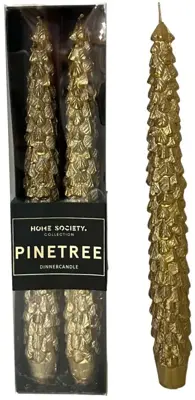 Home Society dinerkaars pine 32.5cm goud 2 stuks