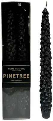 Home Society dinerkaars pine 32.5cm zwart 2 stuks