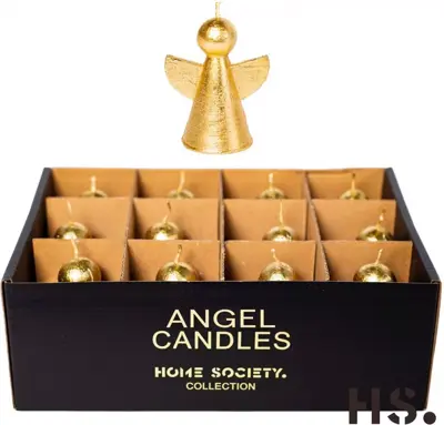 Home Society kaars engel 5.5x10cm goud 1 stuks - afbeelding 2