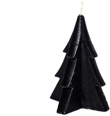 Home Society kaars kerstboom 12x17.5cm zwart 1 stuks