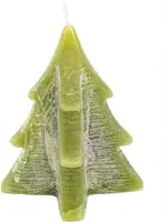 Home Society kaars kerstboom 6.5x8cm groen 1 stuks - afbeelding 2