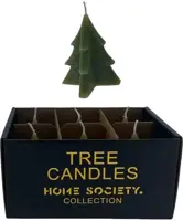 Home Society kaars kerstboom 6.5x8cm groen 1 stuks - afbeelding 1