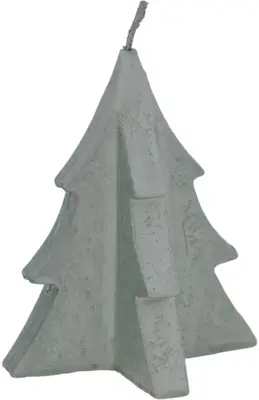Home Society kaars kerstboom 6.5x8cm zilver 1 stuks - afbeelding 2