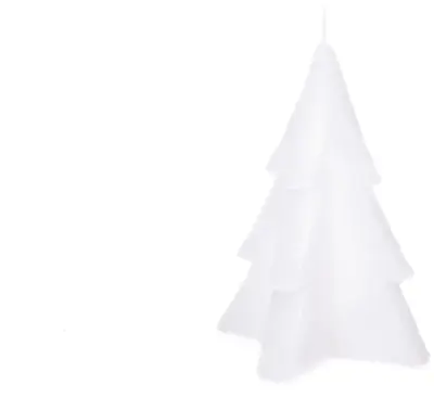 Home Society kaars kerstboom 9x12cm wit 1 stuks