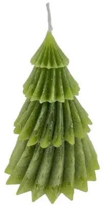 Home Society kaars kerstboom windy 8x11cm groen 1 stuks