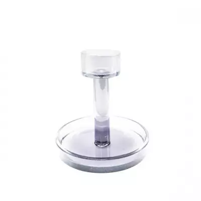 Home Society kandelaar glas moos xl medium 11.5x12cm transparant