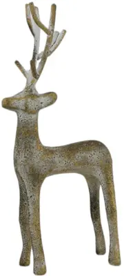 Home Society kerstfiguur metaal deer hana 12x6.5x20cm goud