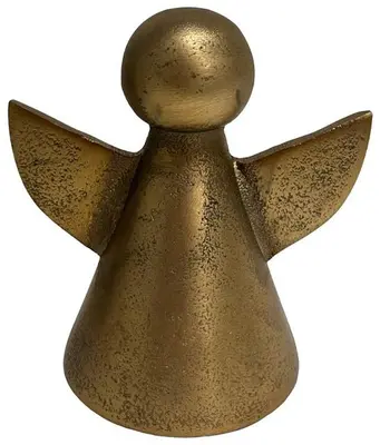 Home Society kerstfiguur metaal gaby engel large 11x10x7cm goud