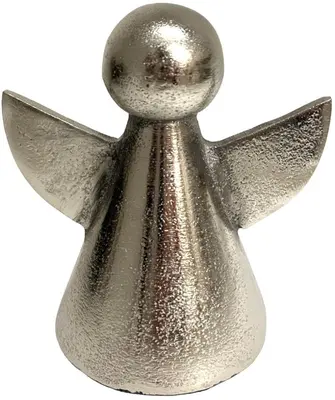 Home Society kerstfiguur metaal gaby engel large 11x10x7cm zilver