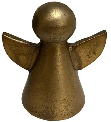 Home Society kerstfiguur metaal gaby engel small 8x7x5cm goud